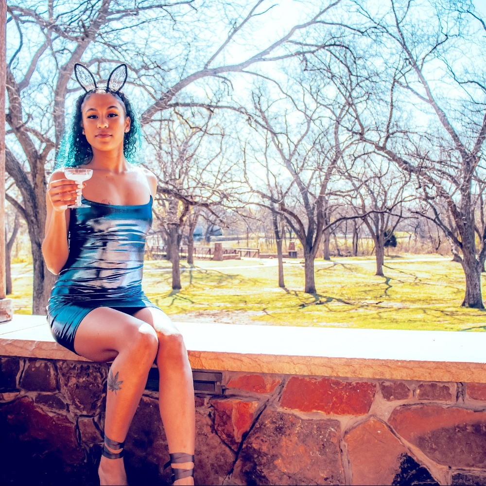 Holographic mini dress